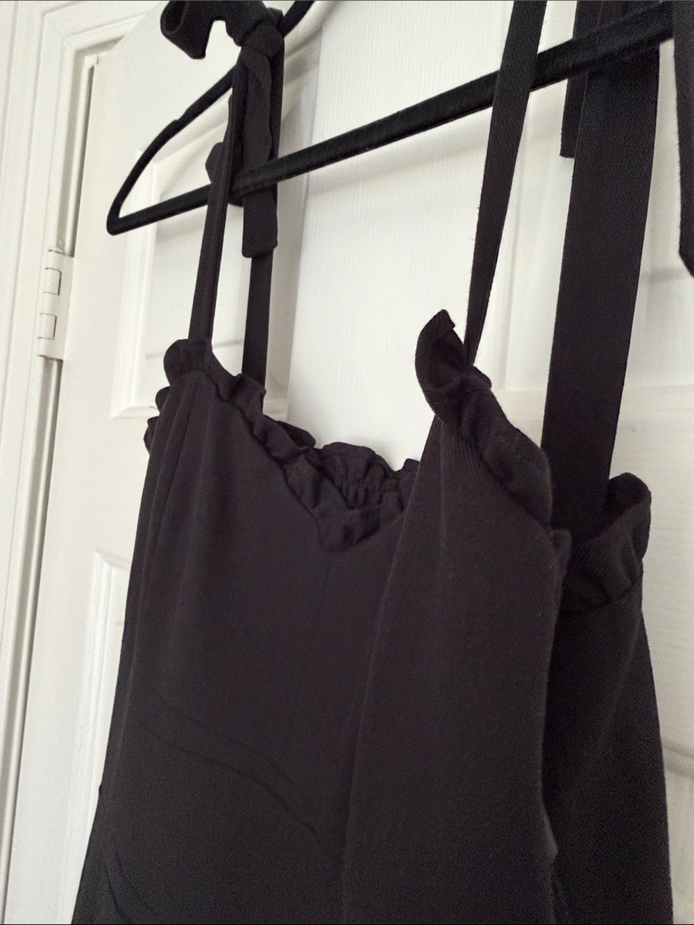 Reiss Black Tie-Shoulder Midi Dress - Picture 12 of 16